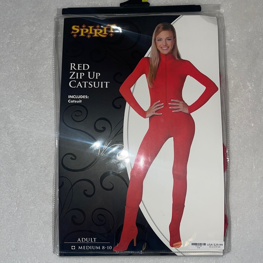 Red zip up catsuit- Brittany spears costume